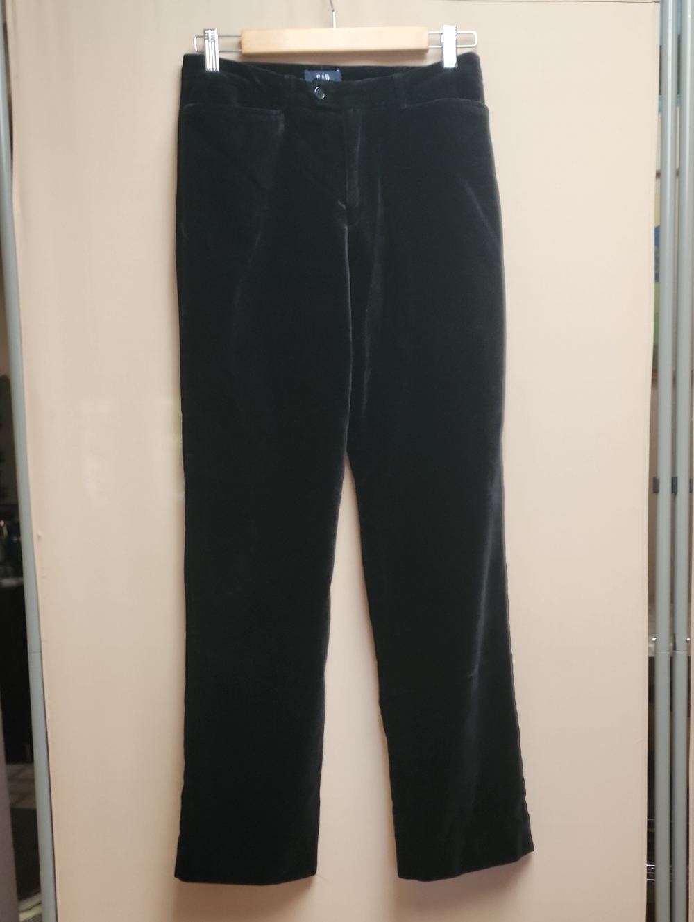 GAP Black Velvet Straight Trousers